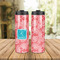 Coral & Teal Stainless Steel Tumbler - Lifestyle