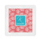 Coral & Teal Cocktail Napkins (Personalized)