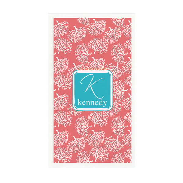 Custom Coral & Teal Guest Paper Towels - Full Color - Standard (Personalized)