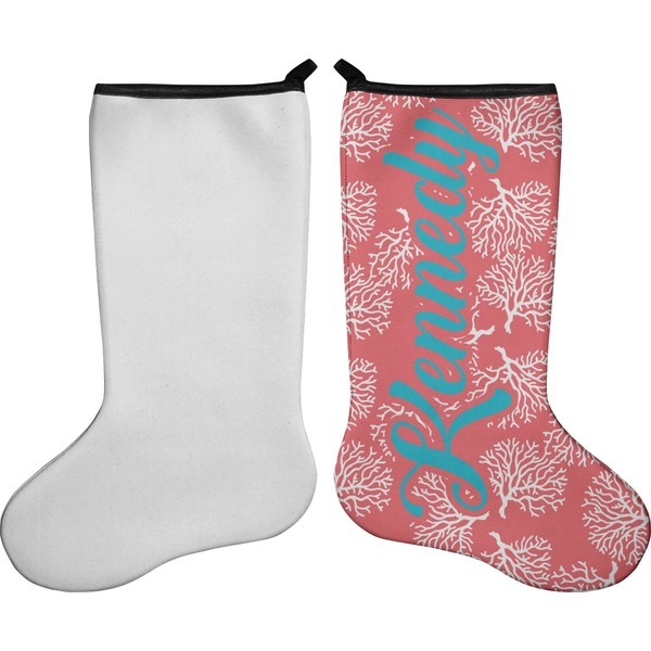 Coral & Teal Stocking - Single-Sided - Approval