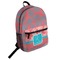 Coral & Teal Student Backpack Front
