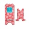 Coral & Teal Stylized Phone Stand - Front & Back - Small