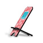 Coral & Teal Stylized Cell Phone Stand - Large (Personalized)