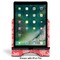 Coral & Teal Stylized Tablet Stand - Front with ipad
