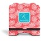 Coral & Teal Stylized Tablet Stand - Front without iPad
