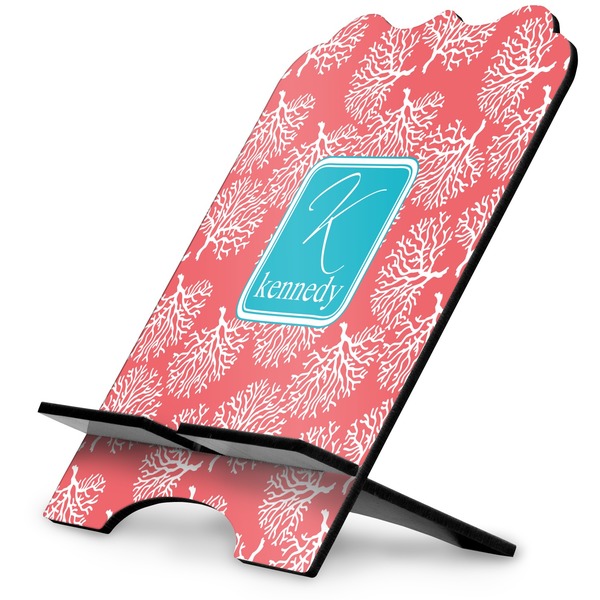 Custom Coral & Teal Stylized Tablet Stand (Personalized)