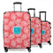 Coral & Teal 3 Piece Luggage Set - 20" Carry On, 24" Medium Checked, 28" Large Checked (Personalized)