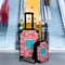 Coral & Teal Suitcase Set 4 - IN CONTEXT