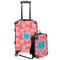 Coral & Teal Suitcase Set 4 - MAIN