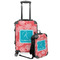 Coral & Teal Kids 2-Piece Luggage Set - Suitcase & Backpack (Personalized)