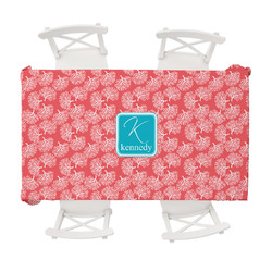 Coral & Teal Tablecloth - 58"x102" (Personalized)