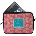 Coral & Teal Tablet Case / Sleeve (Personalized)