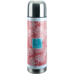 Coral & Teal Stainless Steel Thermos (Personalized)