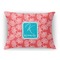 Coral & Teal Throw Pillow (Rectangular - 12x16)