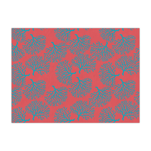 Custom Coral & Teal Tissue Paper Sheets - Large - Heavyweight