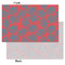 Coral & Teal Tissue Paper - Heavyweight - Small - Front & Back