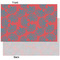 Coral & Teal Tissue Paper - Heavyweight - XL - Front & Back