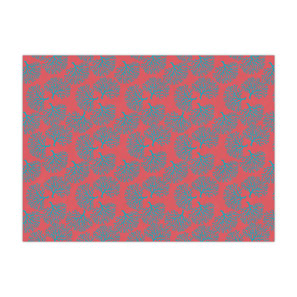 Custom Coral & Teal Tissue Paper Sheets - Large - Lightweight