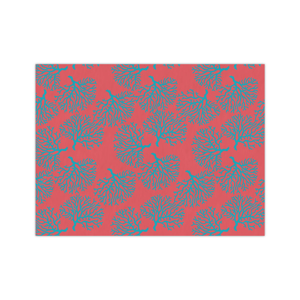 Custom Coral & Teal Tissue Paper Sheets - Medium - Lightweight