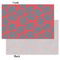 Coral & Teal Tissue Paper - Lightweight - Small - Front & Back