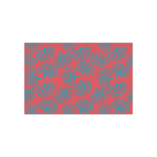 Custom Coral & Teal Tissue Paper Sheets - Small - Lightweight