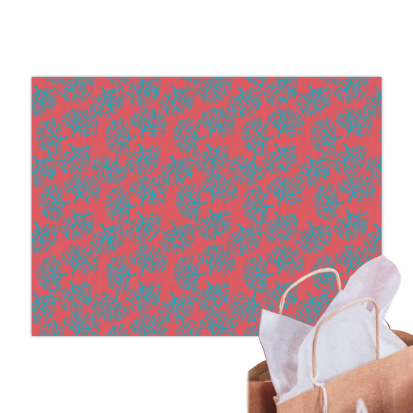 Coral & Teal Tissue Paper Sheets - Main