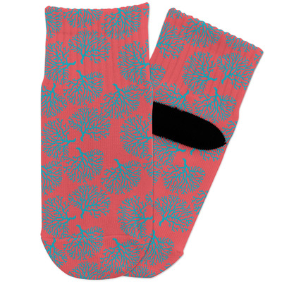 Coral & Teal Toddler Ankle Socks (Personalized)