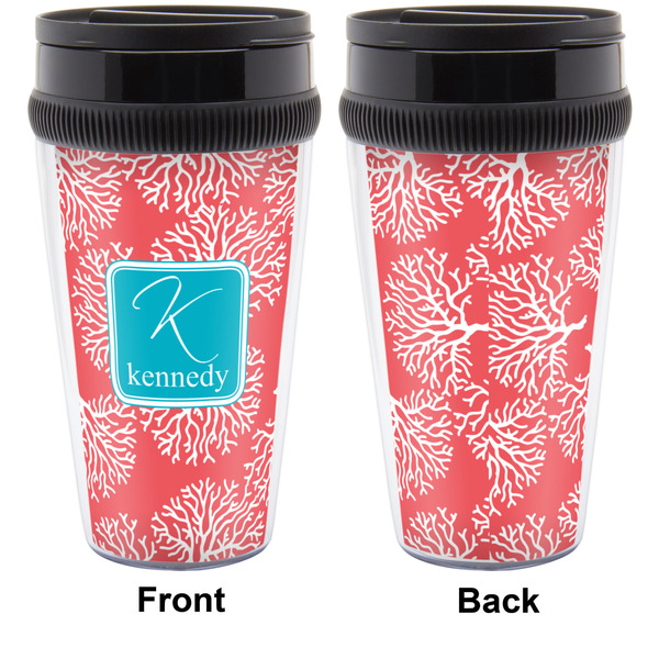 Coral & Teal Travel Mug Approval (Personalized)