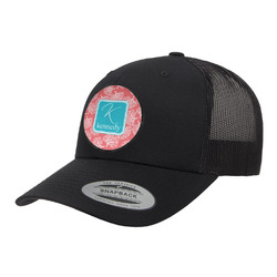 Coral & Teal Trucker Hat - Black (Personalized)