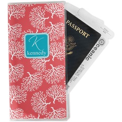 Coral & Teal Travel Document Holder