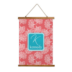Coral & Teal Wall Hanging Tapestry (Personalized)