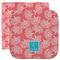 Coral & Teal Facecloth / Wash Cloth (Personalized)