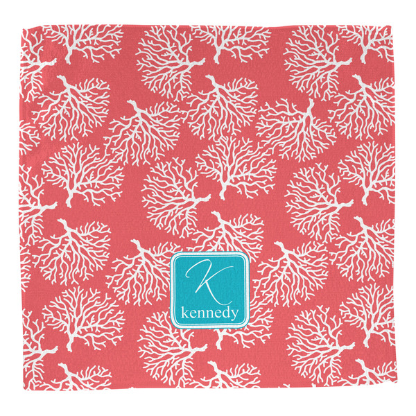 Coral & Teal Washcloth - Front - No Soap