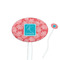 Coral & Teal Oval Plastic Stir Sticks (Personalized)