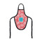 Coral & Teal Wine Bottle Apron - FRONT/APPROVAL