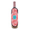 Coral & Teal Wine Bottle Apron - IN CONTEXT