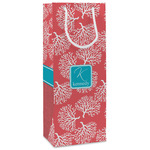 Coral & Teal Wine Gift Bags (Personalized)