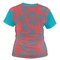 Coral & Teal Women's T-shirt Back