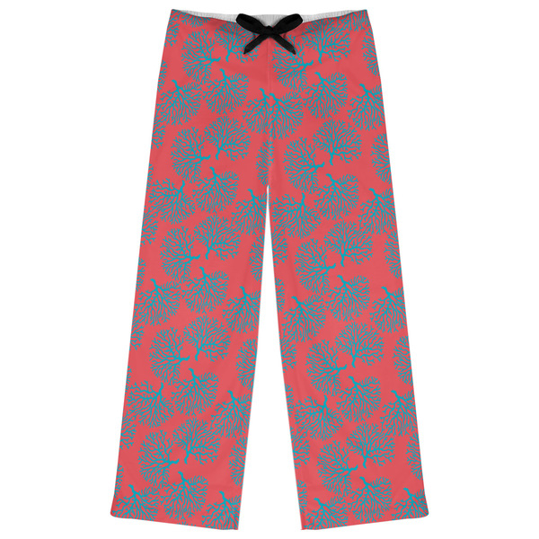 Custom Coral & Teal Womens Pajama Pants - M
