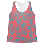 Coral & Teal Womens Racerback Tank Top - 2X Large