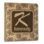 Coral & Teal Wood 3-Ring Binder - 1" Letter Size (Personalized)