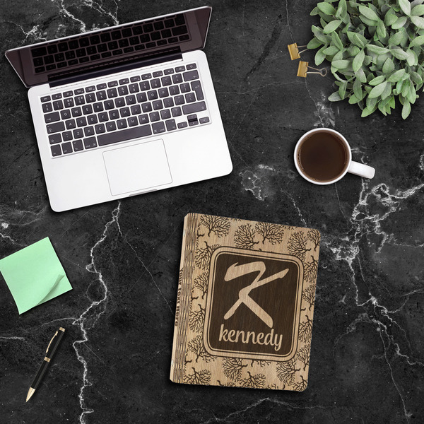 Coral & Teal Wood 3-Ring Binders - 1" Letter - In Context