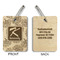 Coral & Teal Wood Luggage Tags - Rectangle - Approval