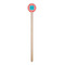 Coral & Teal Wooden 6" Stir Stick - Round - Single Stick