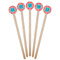 Coral & Teal Wooden 7.5" Stir Stick - Round - Fan View