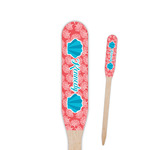 Coral & Teal Paddle Wooden Food Picks (Personalized)
