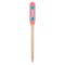 Coral & Teal Wooden Food Pick - Paddle - Single Pick