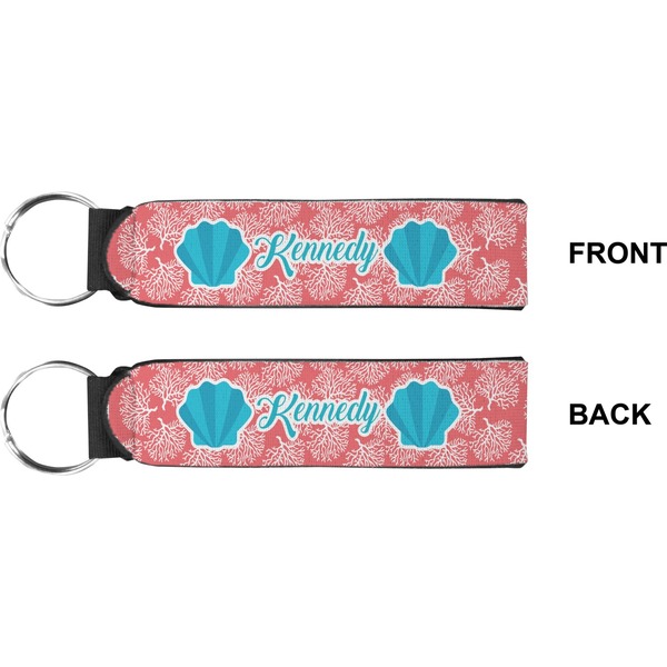 Coral & Teal Wristlet (Front + Back)