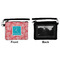 Coral & Teal Wristlet ID Cases - Front & Back