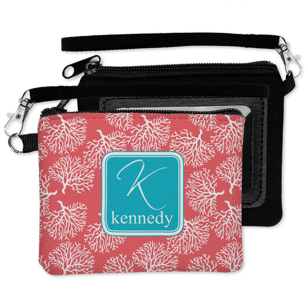 Coral & Teal Wristlet ID Cases - MAIN
